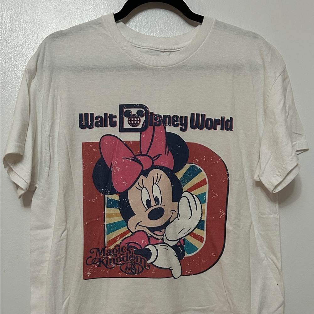 Disney Minnie Mouse Graphic Tee - White and Pink